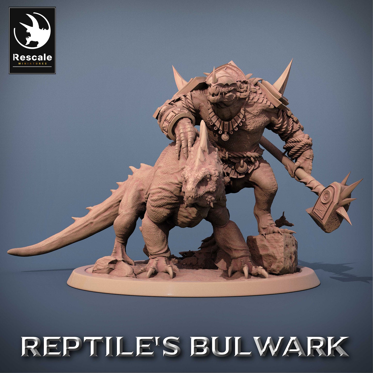 Dompteur d'animaux Lizardfolk - guerrier lézard avec varan (F1)