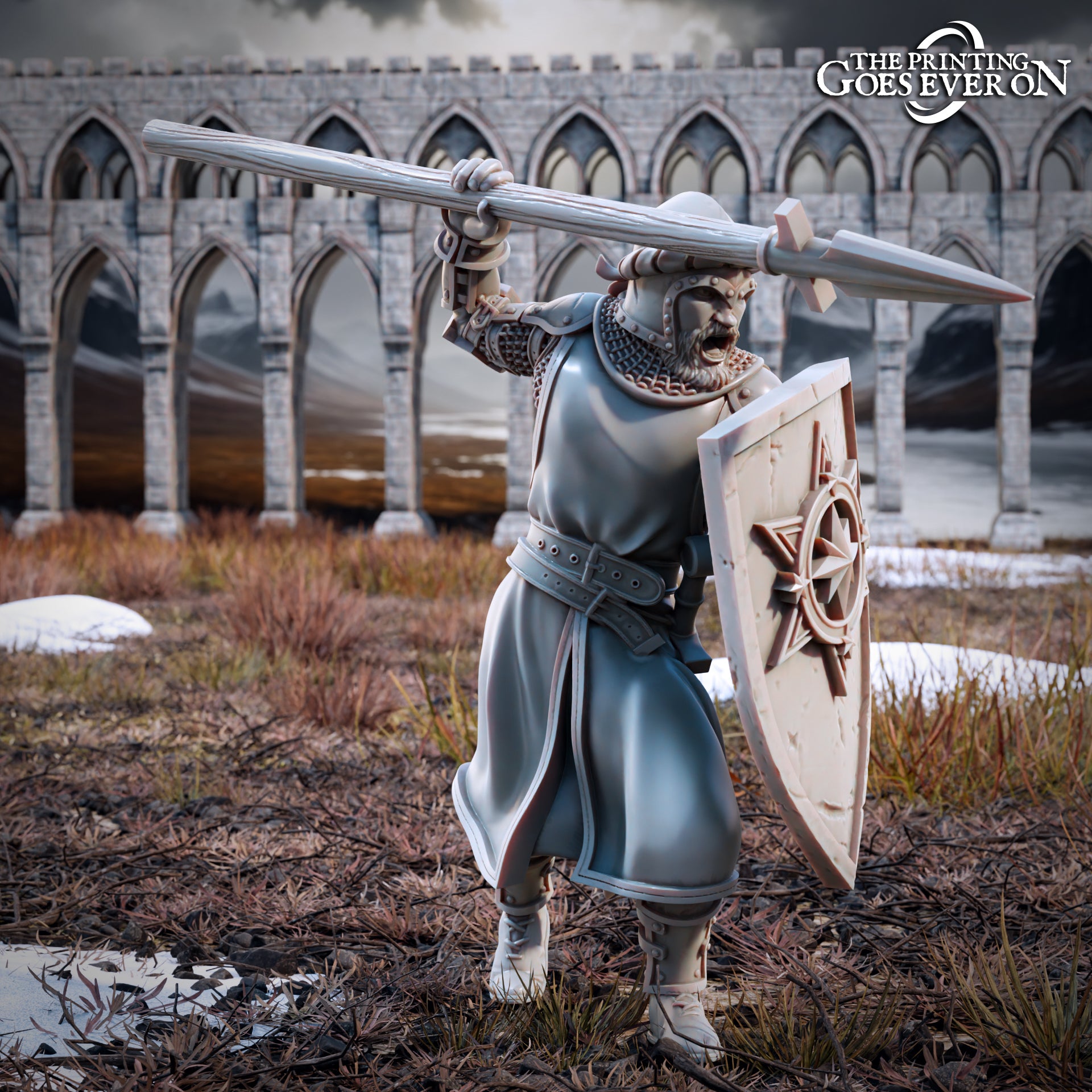 Photo de produit Tabletop 28mm The Printing Goes Ever On (TPGEO) 0 : Guerriers humains - Soldats des hommes du Nord - petite escouade