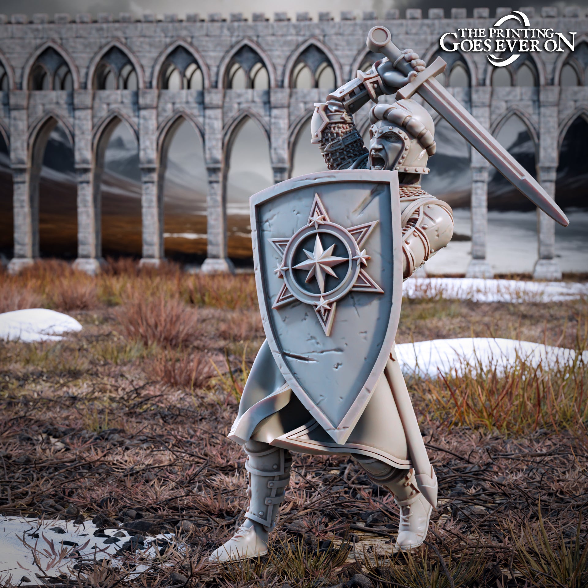 Photo de produit Tabletop 28mm The Printing Goes Ever On (TPGEO) 0 : Guerriers humains - Soldats des hommes du Nord - petite escouade