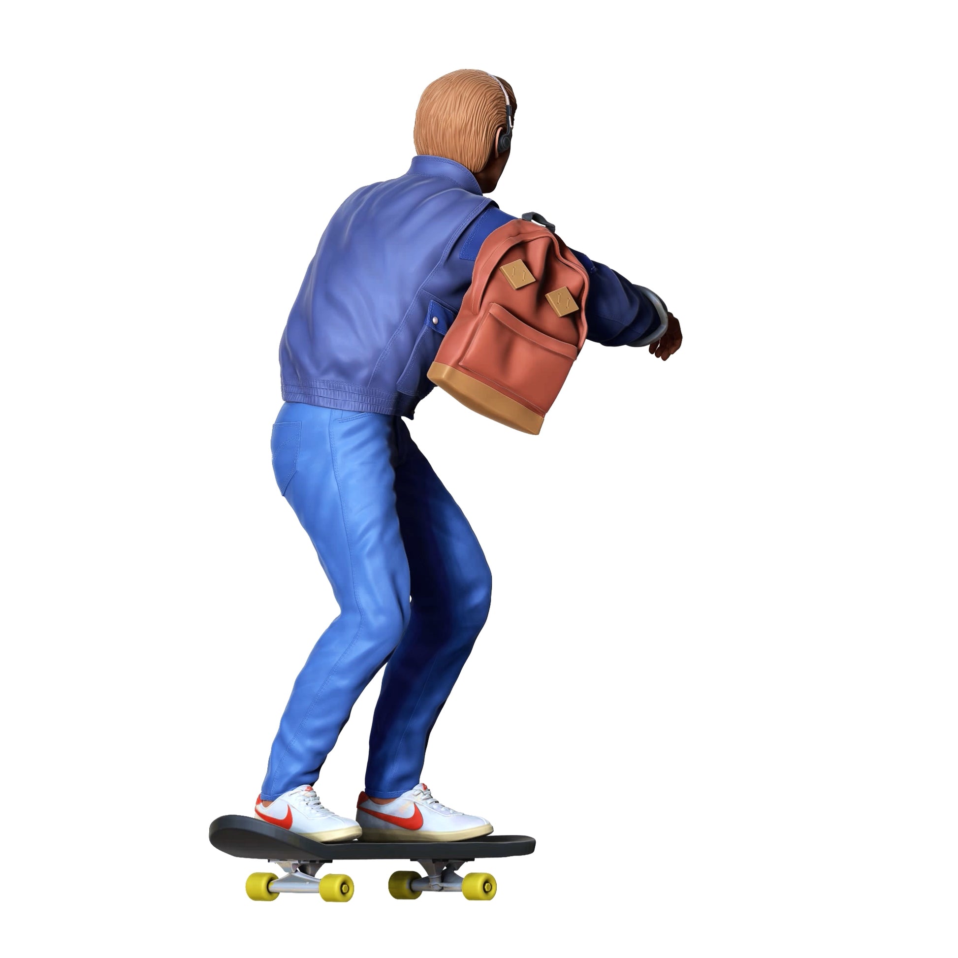Photo du produit diorama et modélisme figurine miniature : Skateur - Homme sur skateboard avec un sac à dos