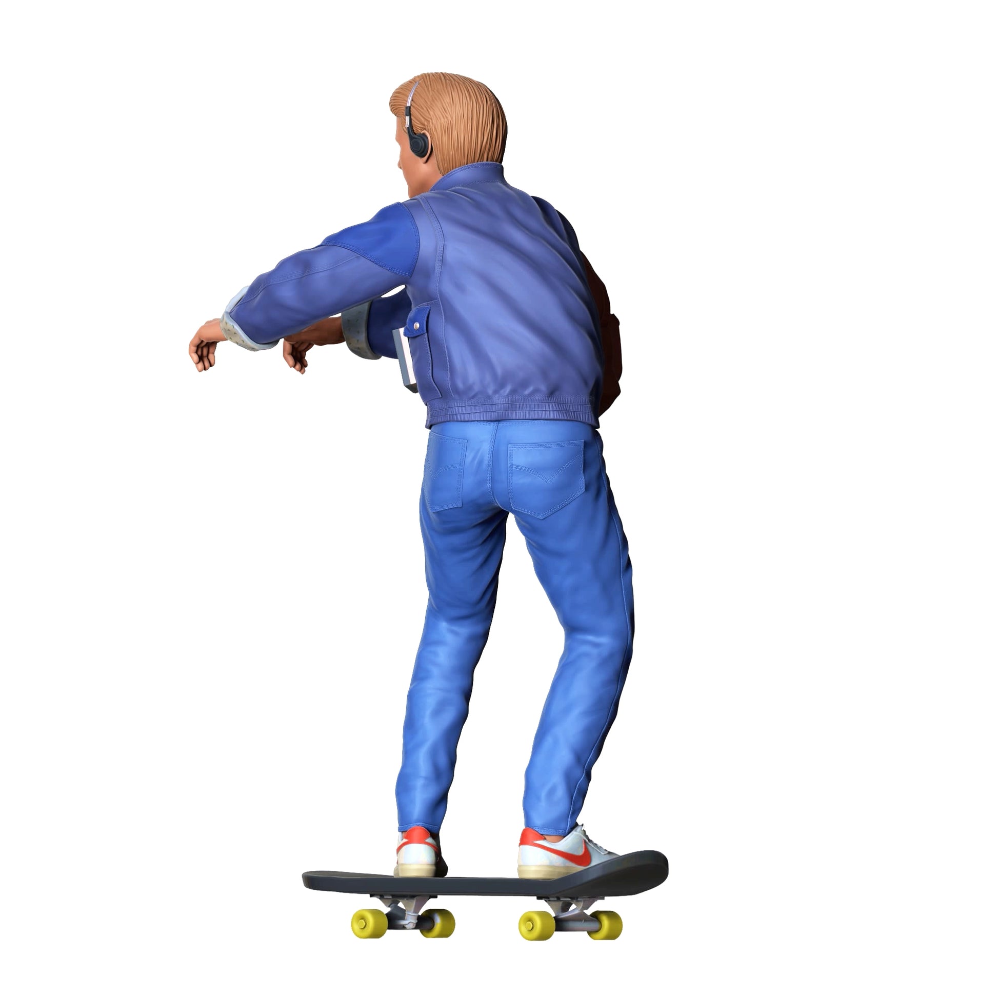 Photo du produit diorama et modélisme figurine miniature : Skateur - Homme sur skateboard avec un sac à dos