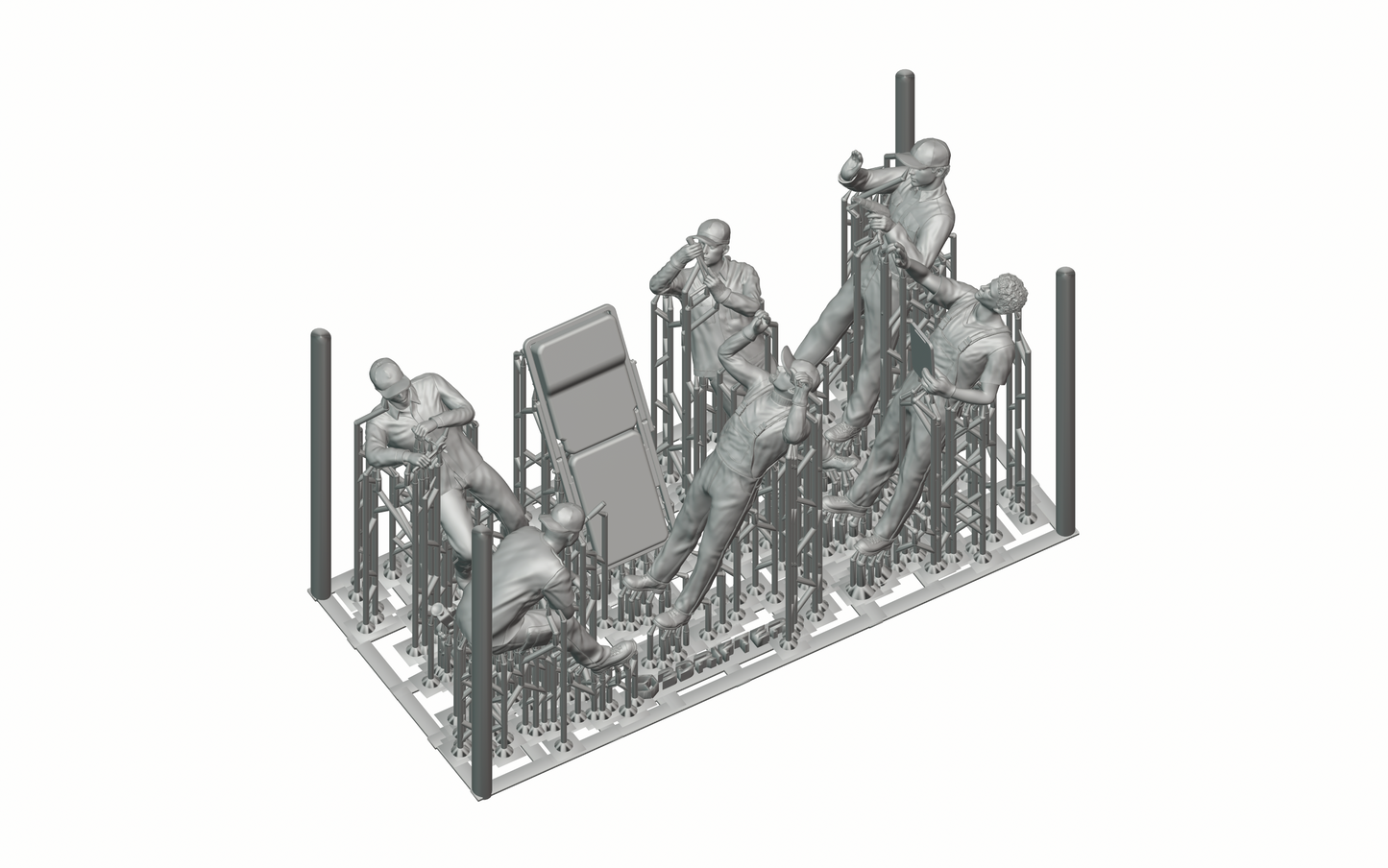 Photo du produit Diorama et modélisme Figurine miniature : Ensemble de mécaniciens, 6 figurines