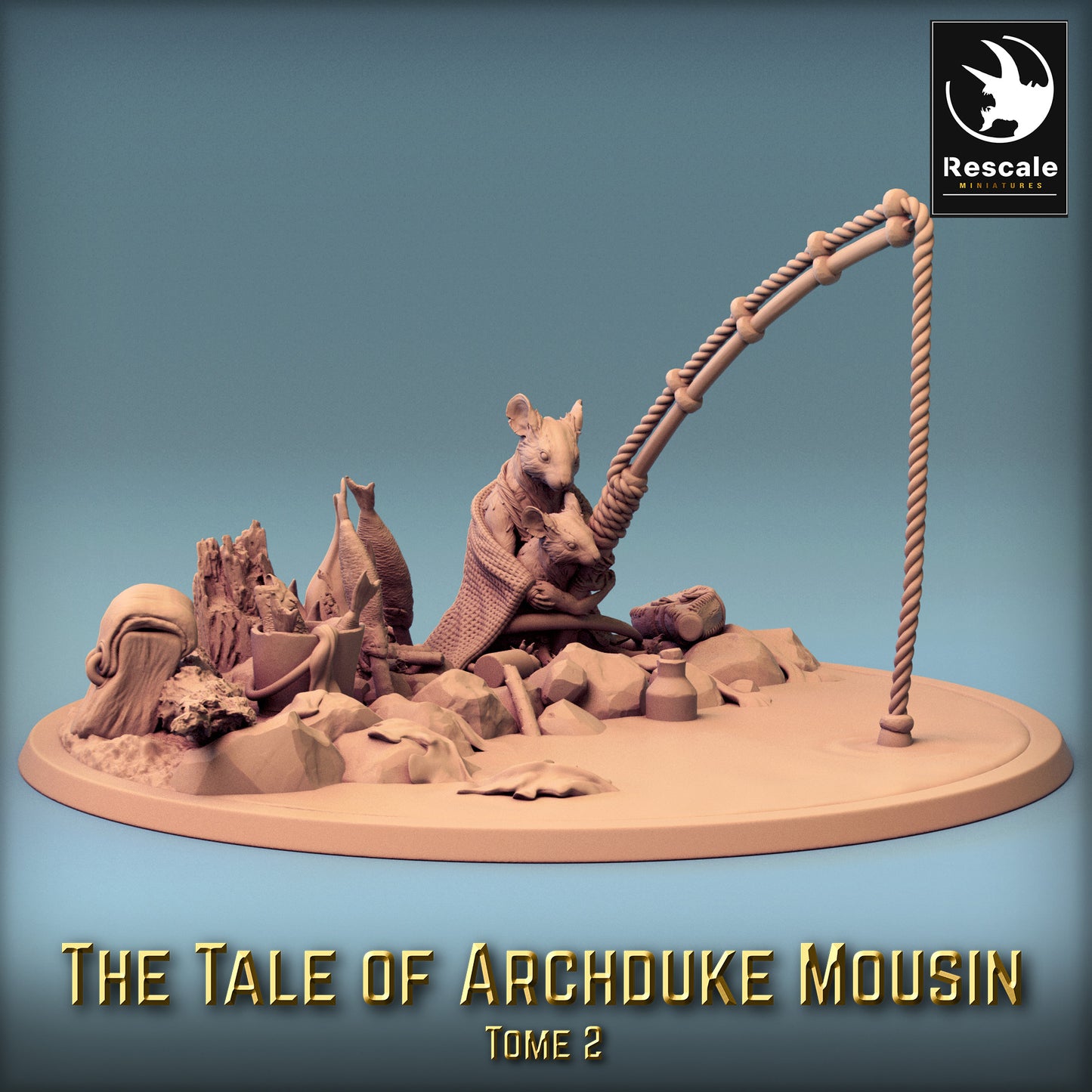 Une famille de souris pêche (grande base) (G10)