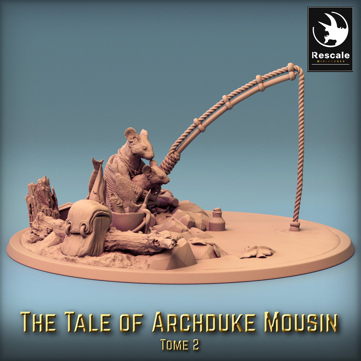 Une famille de souris pêche (grande base) (G10)