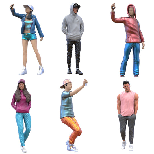 Photo du produit Diorama et modélisme Figurine miniature : Ensemble de Sprayer Gang, 6 figurines