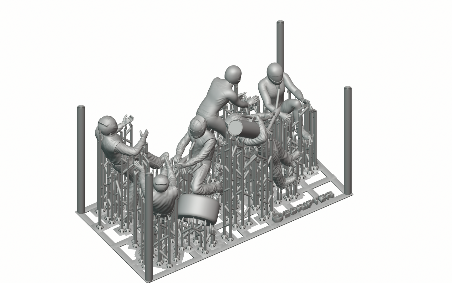 Photo du produit diorama et modélisme figurine miniature : Set Pit-Crew, 6 figurines