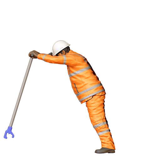 Photo de produit de modélisme diorama 0 : Ouvrier sur la voie avec outils - Ferroviaire/ Ouvrier du bâtiment B (Réf. n° 388)