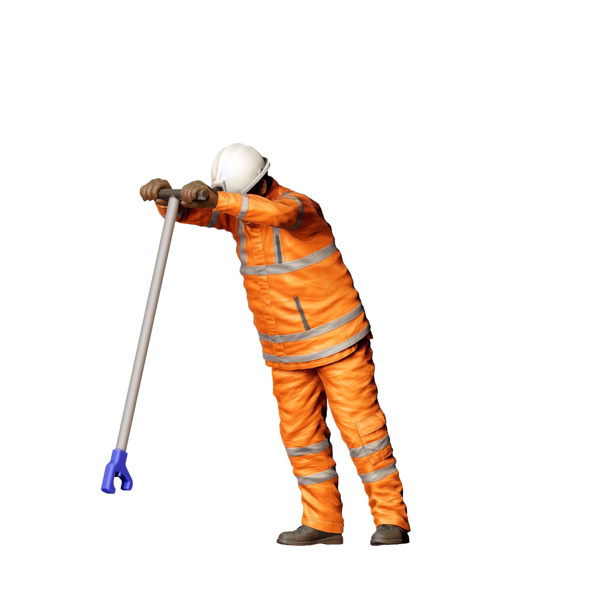 Photo de produit de modélisme diorama 0 : Ouvrier sur la voie avec outils - Ferroviaire/ Ouvrier du bâtiment B (Réf. n° 388)