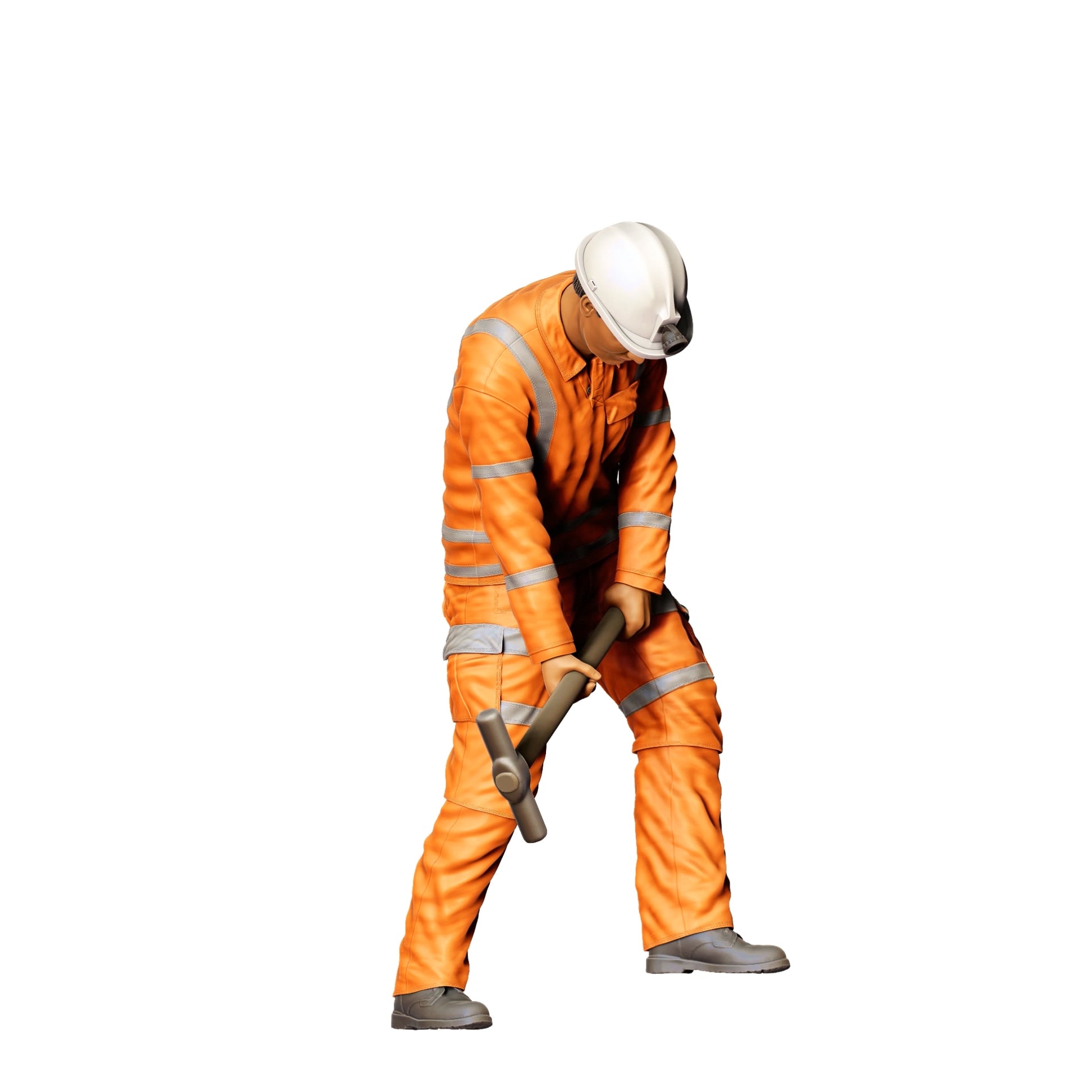 Photo de produit de modélisme diorama 0 : Ouvrier sur la voie avec un marteau - Ferroviaire/ Ouvrier du bâtiment A (Réf. n° 387)