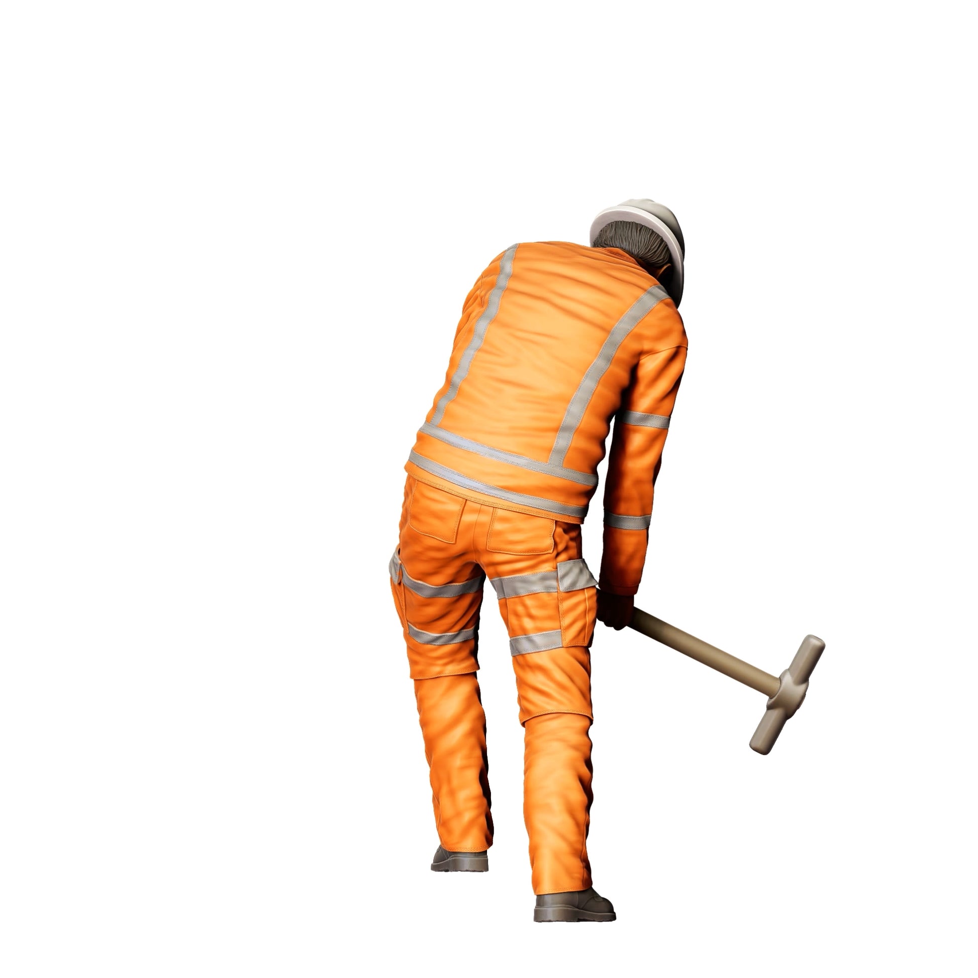 Photo de produit de modélisme diorama 0 : Ouvrier sur la voie avec un marteau - Ferroviaire/ Ouvrier du bâtiment A (Réf. n° 387)