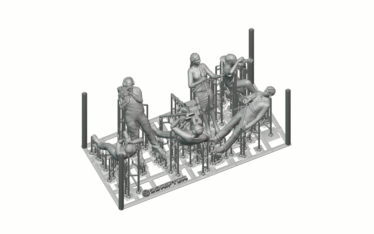 Photo du produit Diorama et modélisme Figurine miniature : Ensemble de reporters, 6 figurines