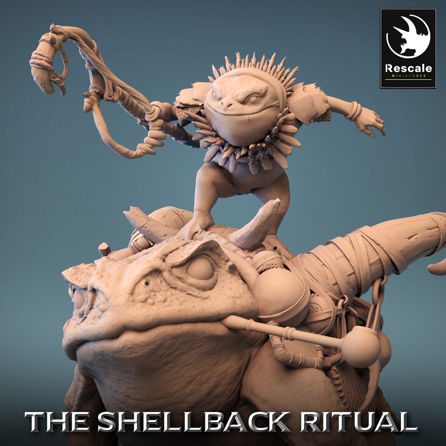 Croaker Rider - Croaker sur Toad - Fish People Warrior (D2)
