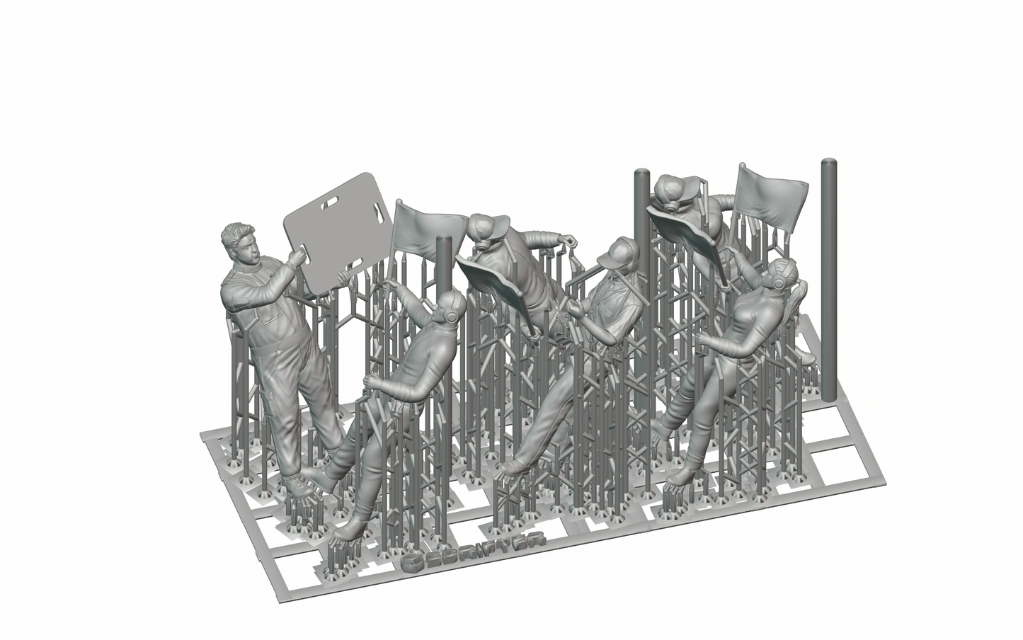 Photo du produit Diorama et modélisme Figurine miniature : Ensemble de commissaires de course 2, 6 figurines