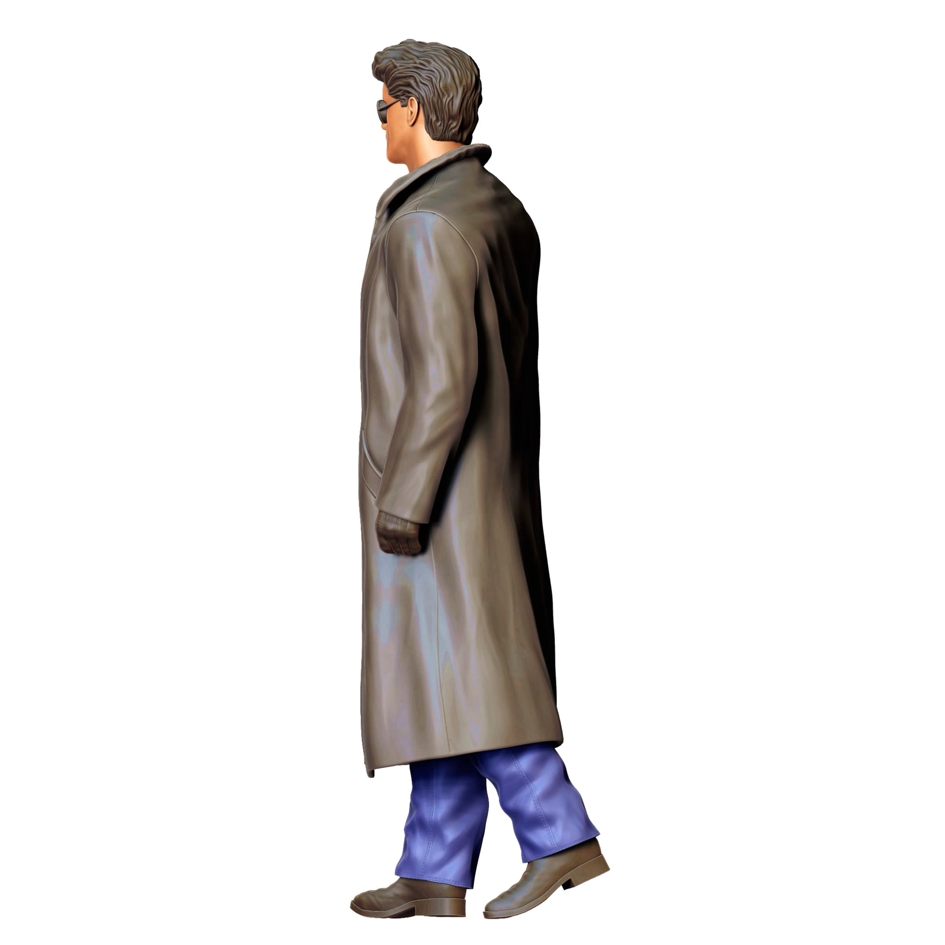 Photo du produit 0 : Homme en cuir avec lunettes de soleil : Policier