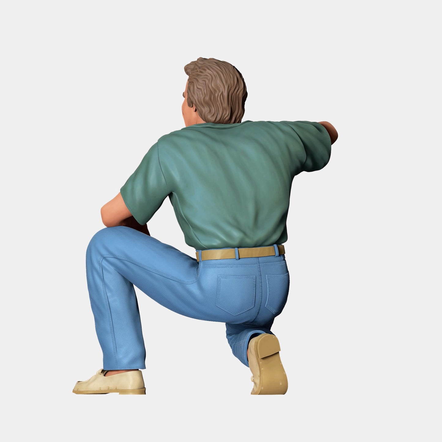 Photo du produit Diorama et modélisme Figurine miniature : Homme assis en jeans : Type cool