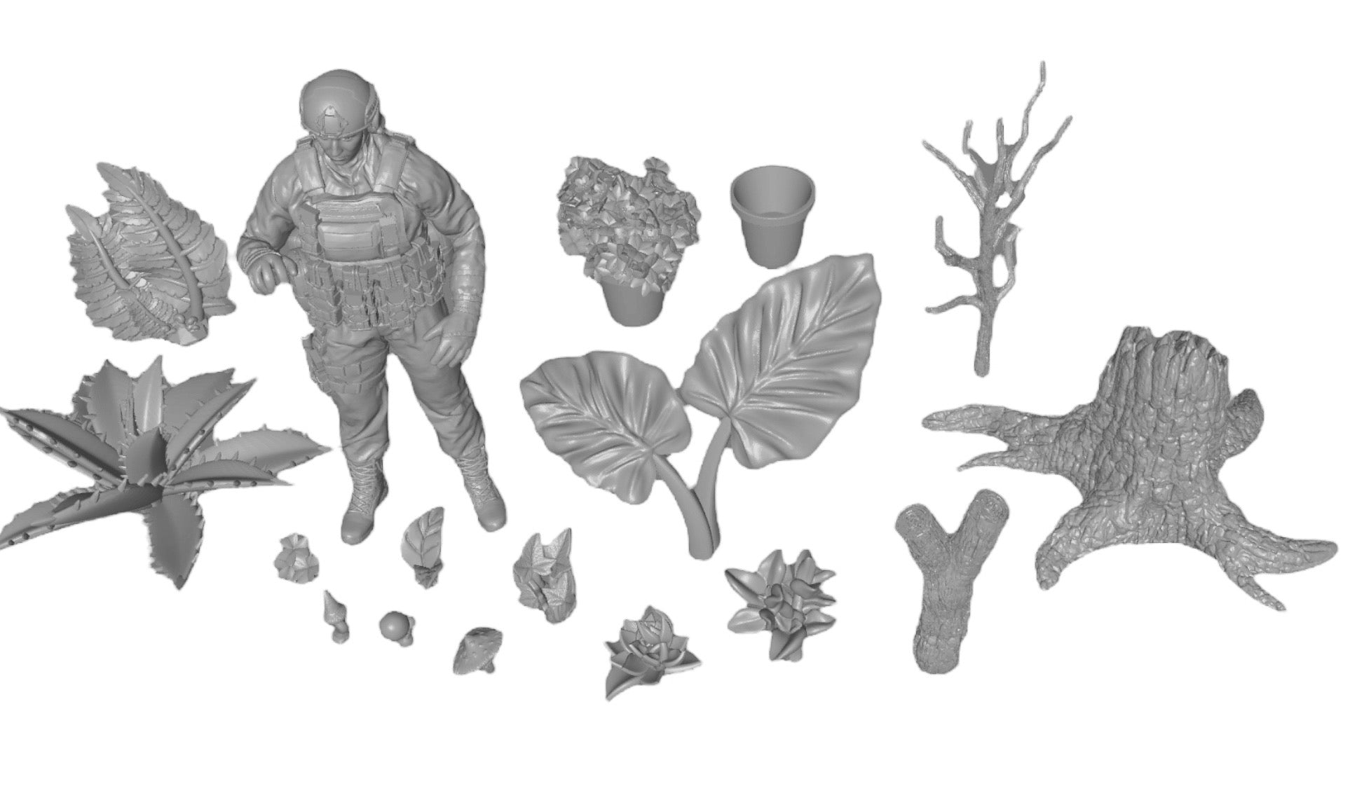 Photo de produit Diorama et décoration de modélisme, accessoires : 0 : Plantes et végétaux : 10 champignons pointus