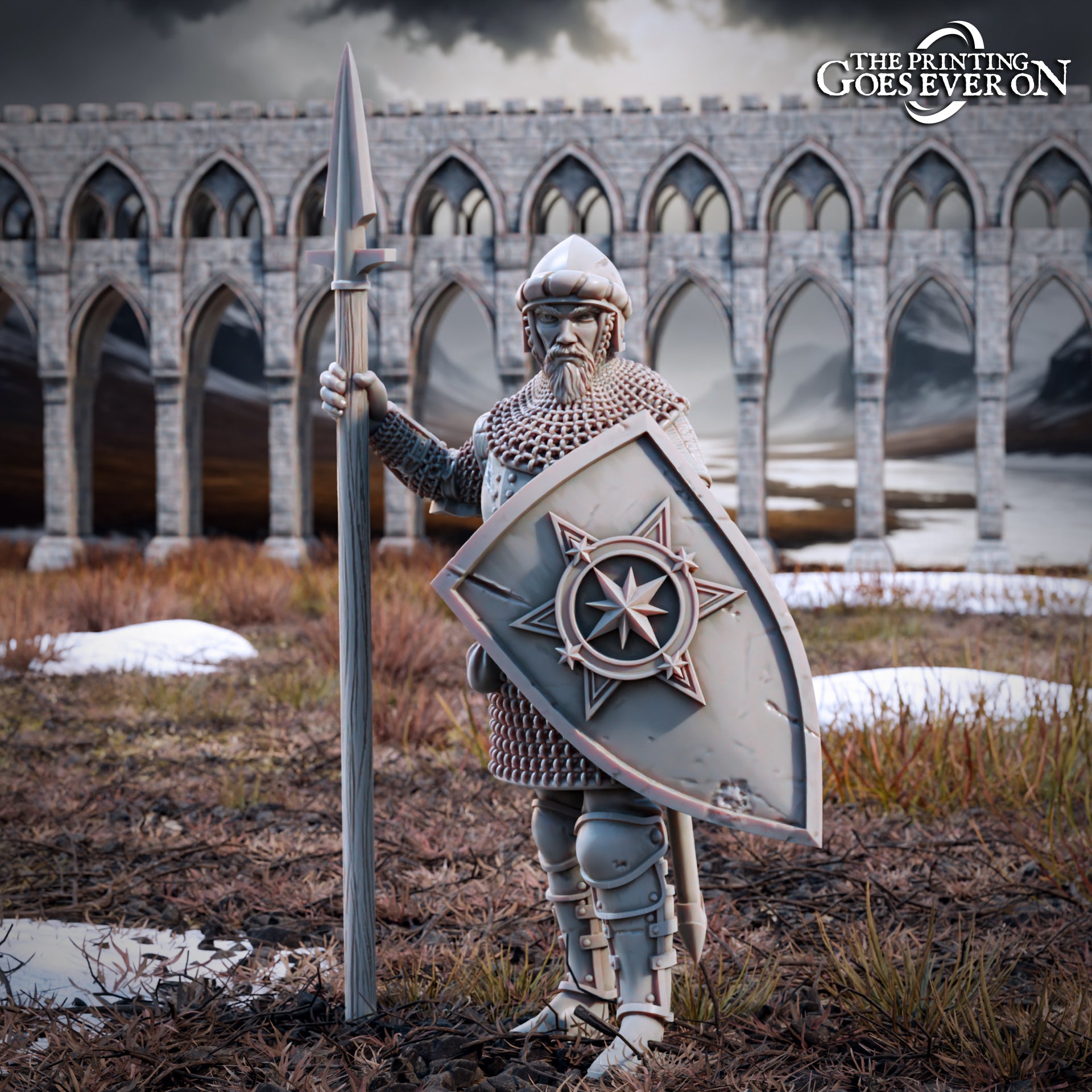 Photo de produit Tabletop 28mm The Printing Goes Ever On (TPGEO) 0 : Guerriers humains - Soldats des hommes du Nord - grande troupe
