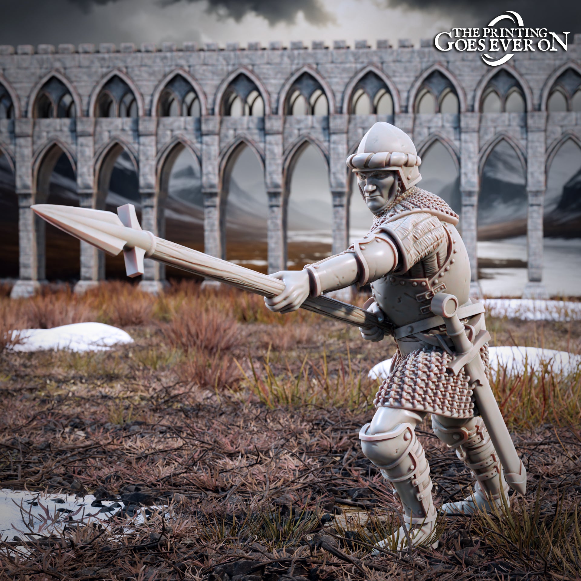 Photo de produit Tabletop 28mm The Printing Goes Ever On (TPGEO) 0 : Guerriers humains - Soldats des hommes du Nord - grande troupe
