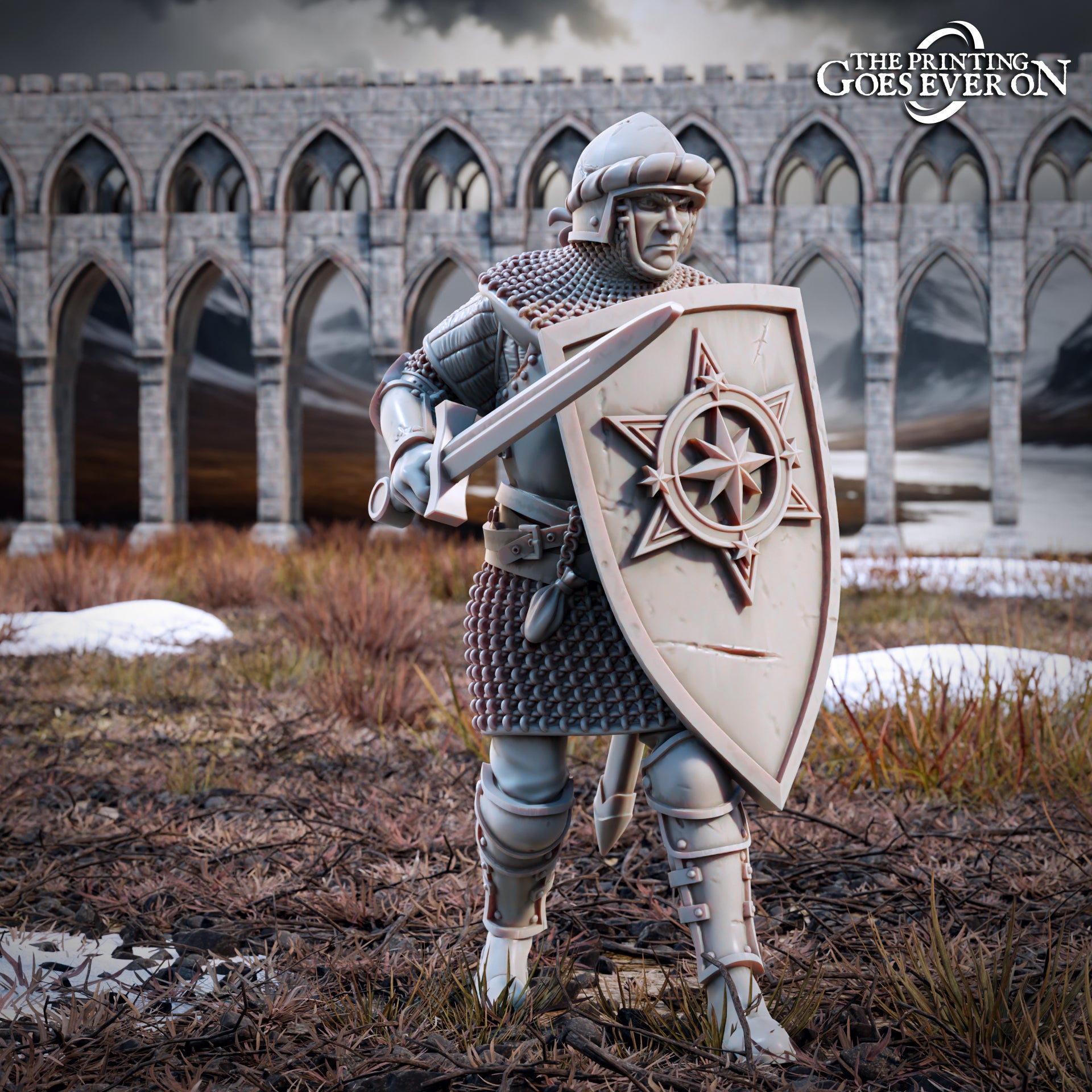 Photo de produit Tabletop 28mm The Printing Goes Ever On (TPGEO) 0 : Guerriers humains - Soldats des hommes du Nord - grande troupe