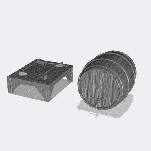 Photo de produit Miniature Meubles, Décoration Diorama et Modélisme 0 : Stockage et Rangement : Fût de bière avec table en bois