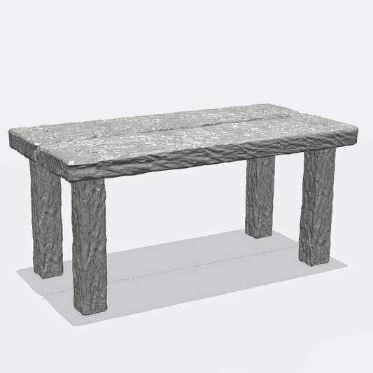 Photo de produit Miniature Meubles, Décoration Diorama et Modélisme 0 : Meubles et Inventaire : Table 2 - Table de bière pour cuisine et salle à manger (Réf. 48D)