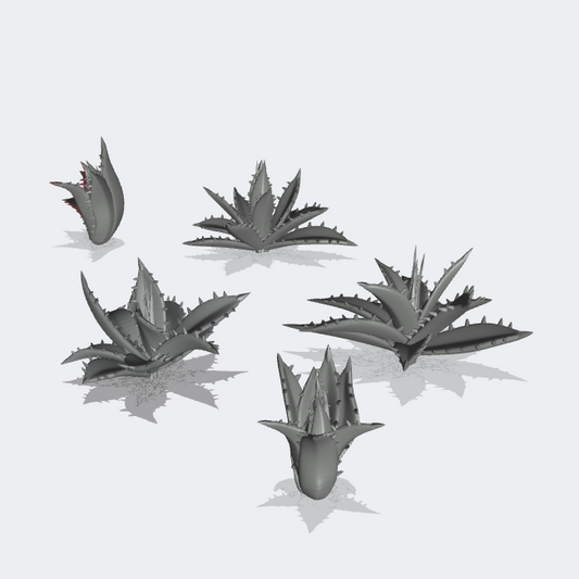 Photo de produit Miniature Meubles, Décoration Diorama et Modélisme 0 : Plantes et Végétaux : 5 Plantes d'Agave