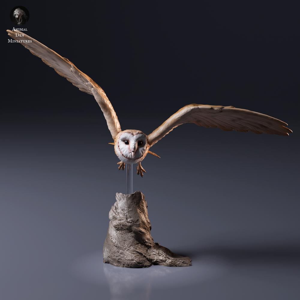 Photo du modèle animal Animal Den Miniatures 6 : Figurine d’animal sauvage : Effraie des clochers américaine - en vol (26_10_07)