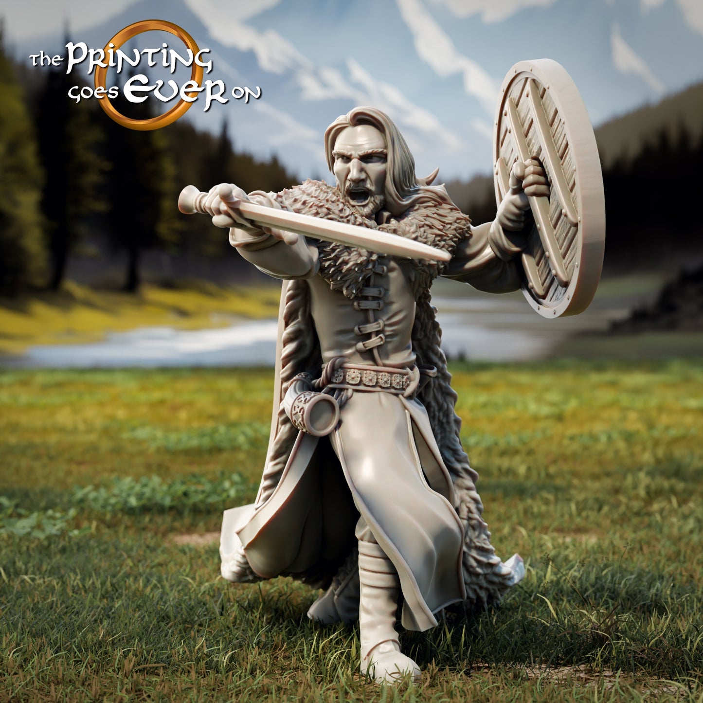 Photo de produit Tabletop 28mm The Printing Goes Ever On (TPGEO) 0: 9 Héros en position de combat Remasterisé : Compagnons humains, elfes, nains et hobbits - Guerriers