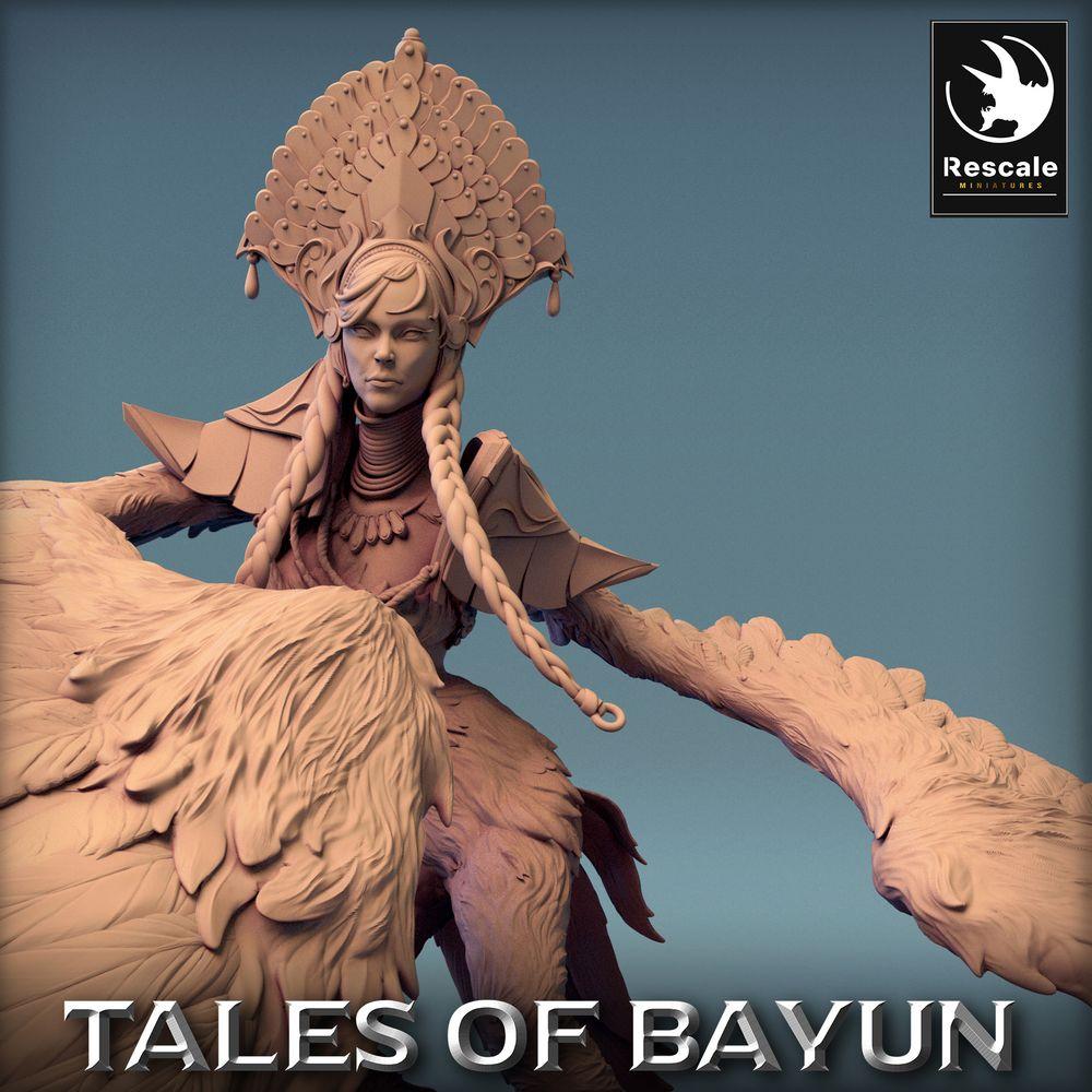 Photo de produit Tabletop 28mm Lord of the Print (LotP) 0 : Miniature Tabletop : Harpie Guerrière, Matriarche Harpie, Sorcière Ailée, Créature Oiseau (24_01_I2)