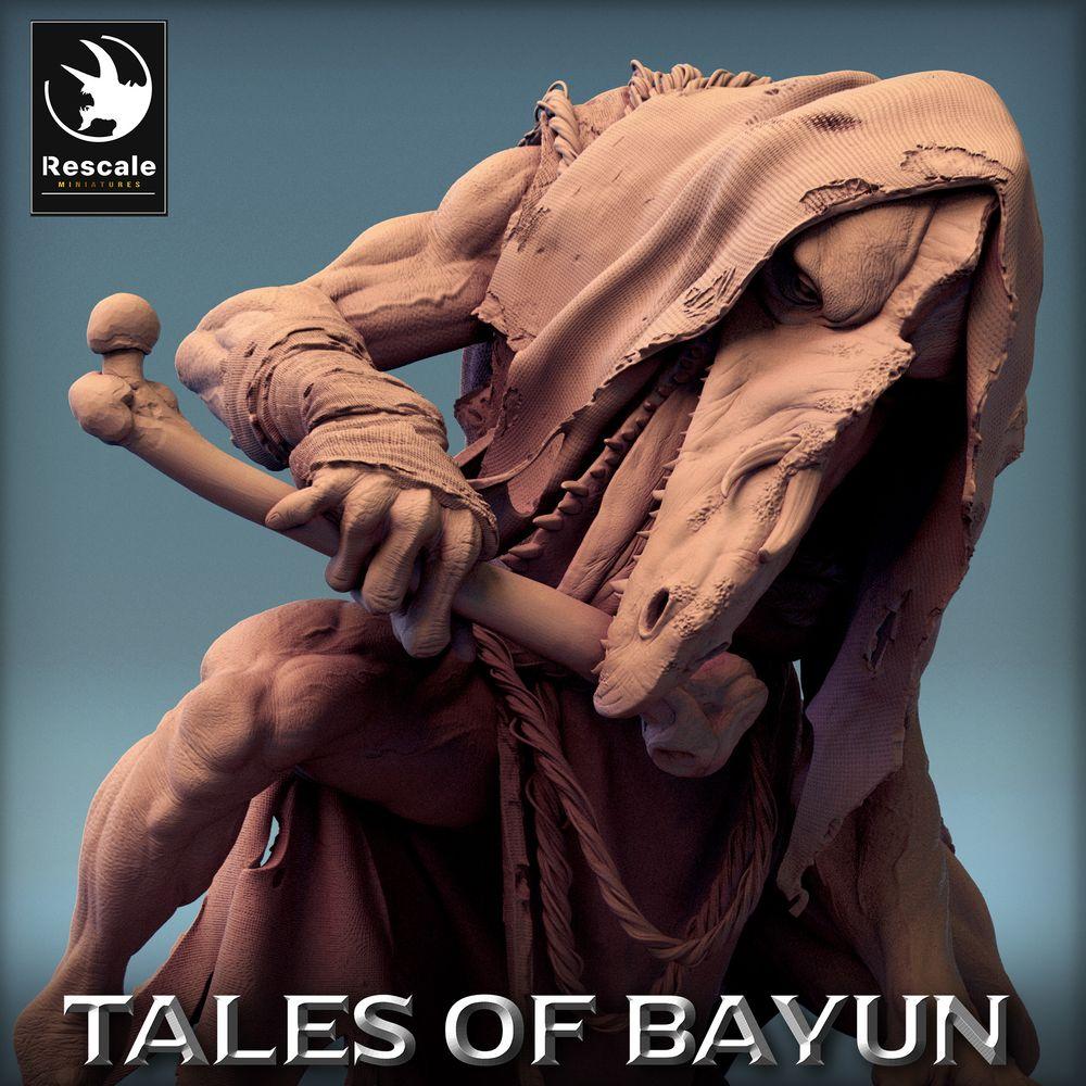 Photo de produit Tabletop 28mm Lord of the Print (LotP) 0 : Miniature Tabletop : Chaman des corbeaux / Prêtre des corbeaux - Nécromancien homme-oiseau avec bâton rituel, cultiste Dark Fantasy (Kikimora Ghoul-Eater) (24_01_E2)