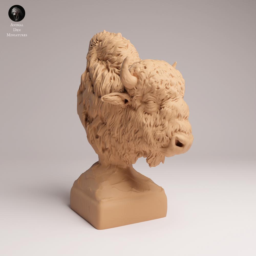 Photo produit 2 : figurine d’animal sauvage : bison américain - buste (25_09_06)