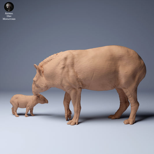 Photo de produit Figurine animale Diorama, modélisme : 0 : Mère tapir et son petit : Animaux d'Amérique du Sud