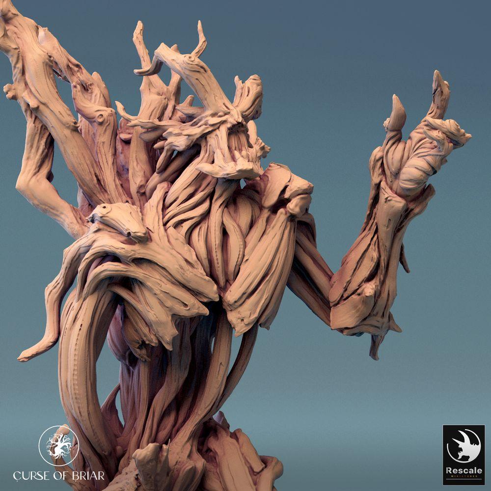 Photo de produit Tabletop 28mm Lord of the Print (LotP) 0 : Miniature Tabletop : Être de bois Colosse forestier - Géant des racines, Élémentaire de bois, Protecteur de la forêt (24_07_F1)