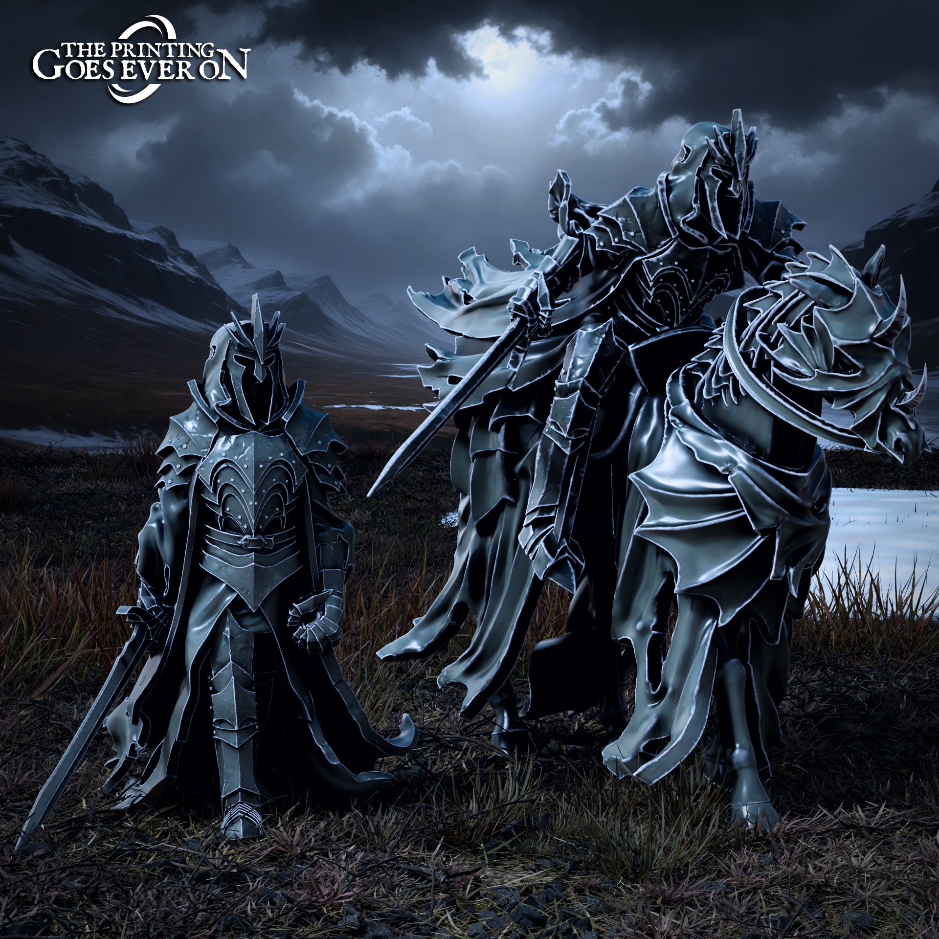 Photo du produit Tabletop 28mm The Printing Goes Ever On (TPGEO) 0 : Roi Sombre - À pied et à cheval - Créatures maléfiques des Royaumes du Nord