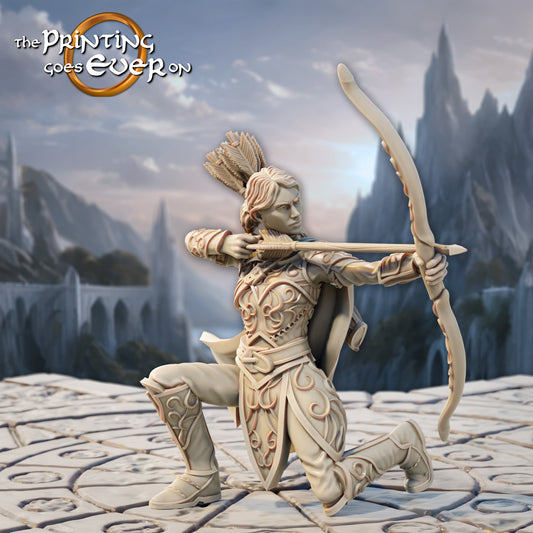 Photo de produit Tabletop 28mm The Printing Goes Ever On (TPGEO) 0 : Ranger Elfe - 3 Guerriers du peuple elfe - Éclaireurs et archers