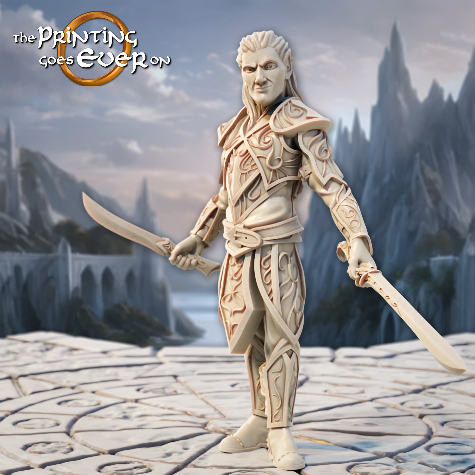 Photo de produit Tabletop 28mm The Printing Goes Ever On (TPGEO) 0 : Duelistes Elfes - 2 Guerriers du peuple Elfe - Épéistes