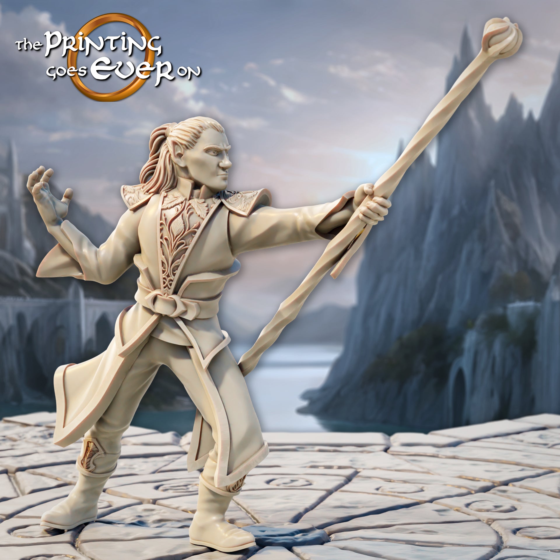 Photo de produit Tabletop 28mm The Printing Goes Ever On (TPGEO) 0 : Mage Elfe - 2 Sorciers du peuple Elfe - Invocateur élémentaire