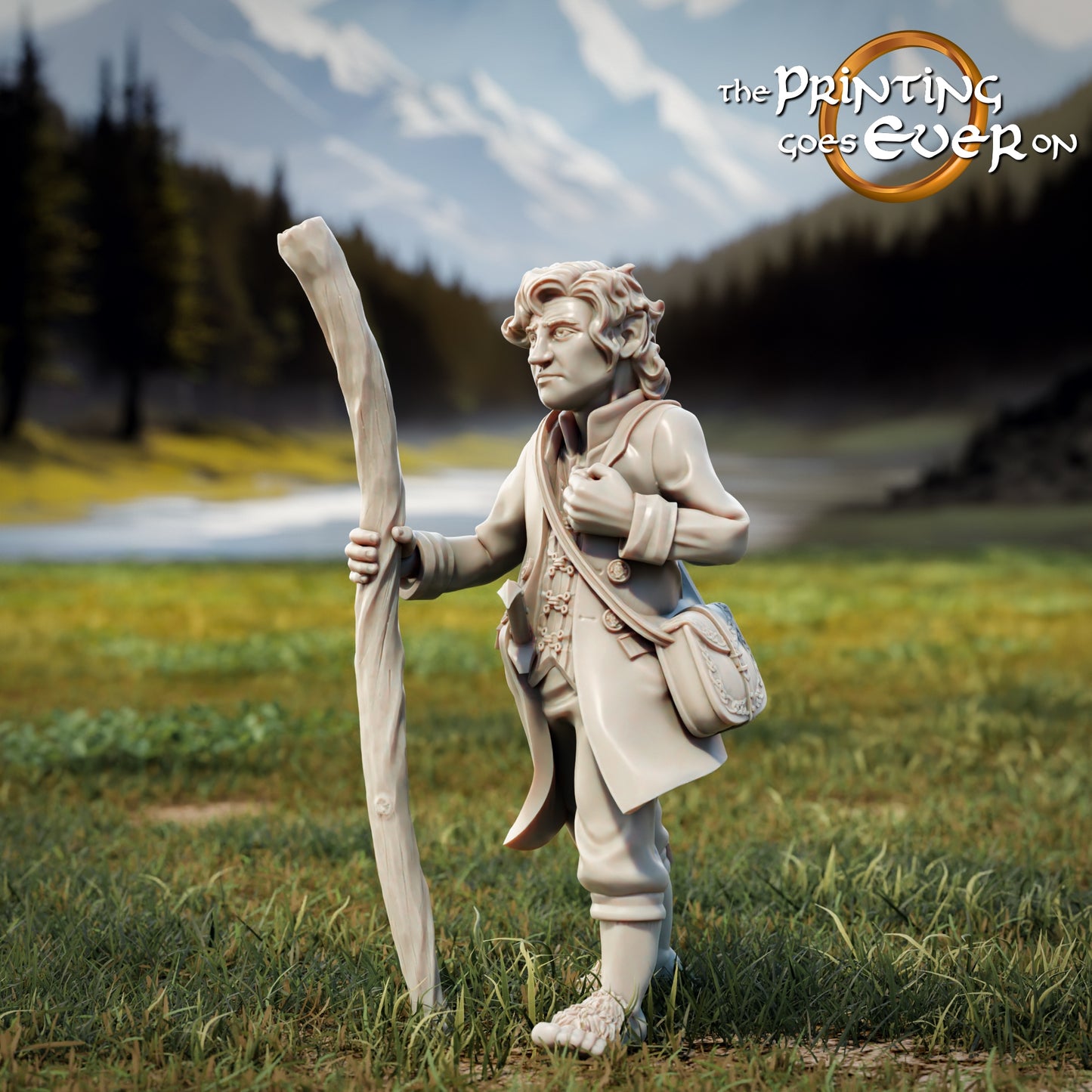 Photo de produit Tabletop 28mm The Printing Goes Ever On (TPGEO) 0: 9 Héros en pose de marche Remasterisé : Compagnons humains, elfes, nains et hobbits - Voyageur