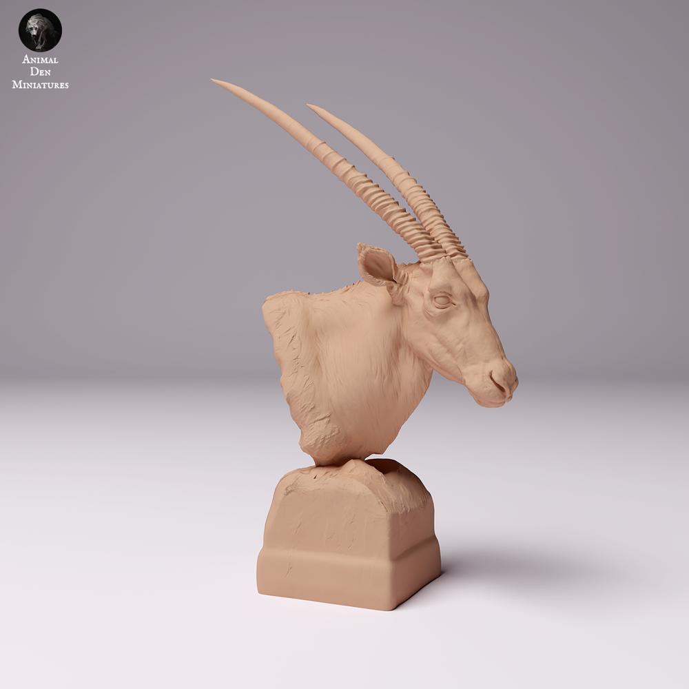 Photo produit figurine animale Animal Den Miniatures 2 : Figurine d’animal sauvage : Oryx - Buste (24_07_11)