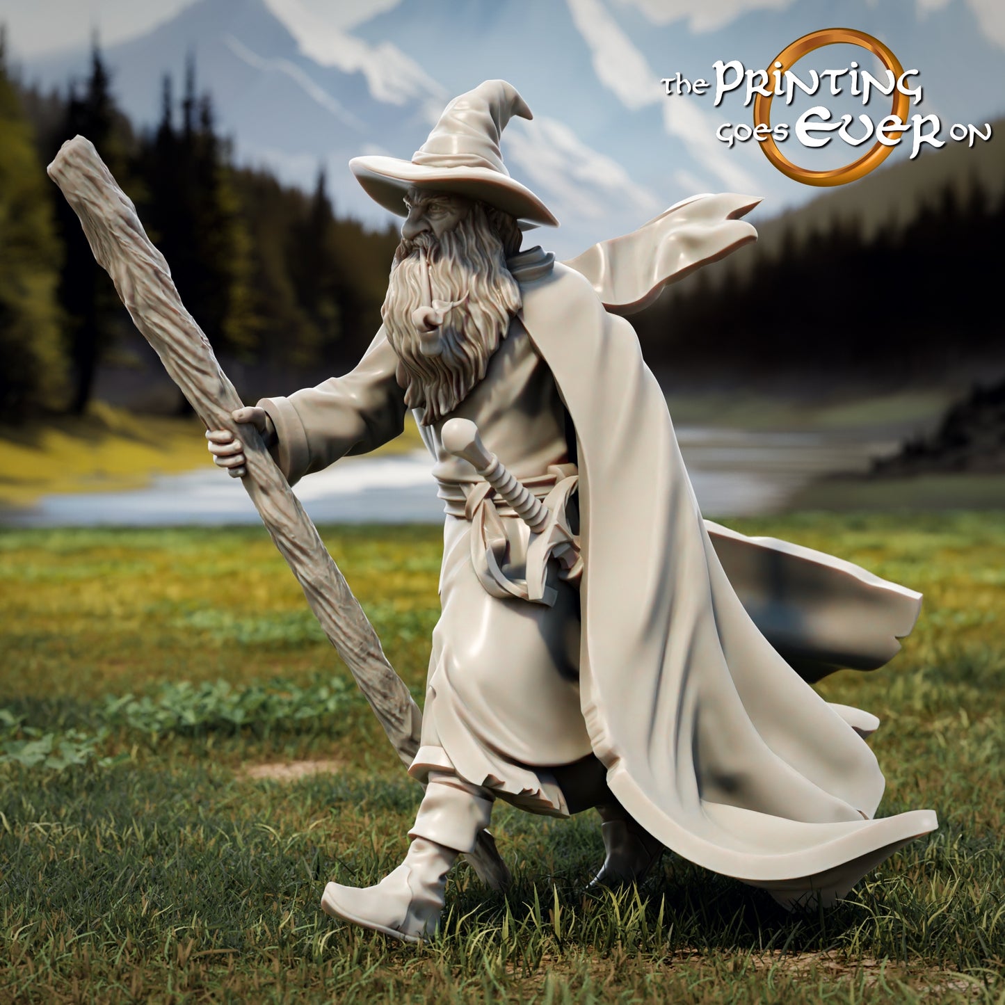 Photo de produit Tabletop 28mm The Printing Goes Ever On (TPGEO) 0: 9 Héros en pose de marche Remasterisé : Compagnons humains, elfes, nains et hobbits - Voyageur