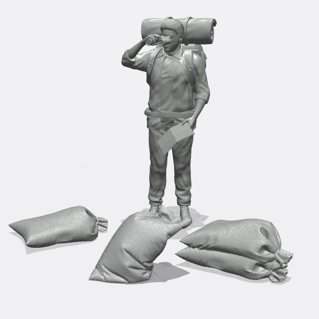 Produktfoto Miniatur Möbel, Einrichtung Diorama und Modellbau 0: Lagern und Aufbewahren: Säcke 2 - Sack voller Korn oder Sandsack (Ref. 50D)