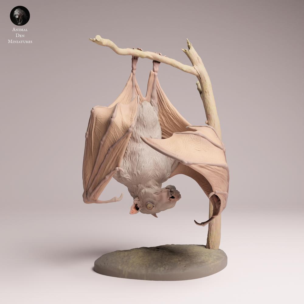 Photo de produit Tabletop 28mm Lord of the Print (LotP) 3 : Figurine d'animal sauvage : Chauve-souris à tête de marteau - en vol (25_12_01)