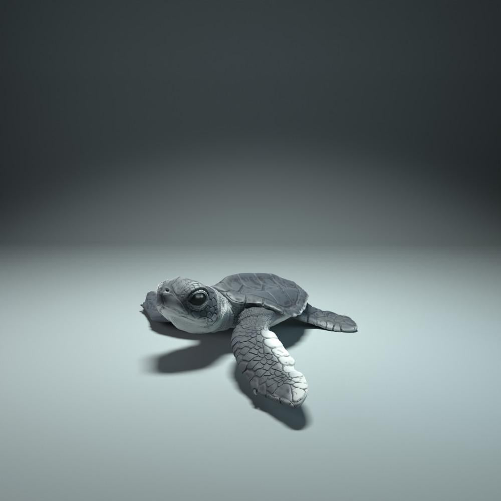 Photo de produit figurine animale Animal Den Miniatures 3 : bébé tortue de mer en train d’éclore (21_12_01)