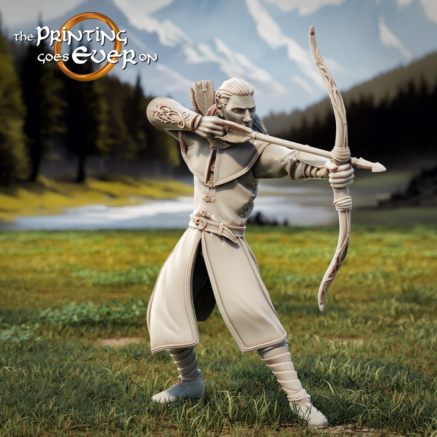 Photo de produit Tabletop 28mm The Printing Goes Ever On (TPGEO) 0: 9 Héros en position de combat Remasterisé : Compagnons humains, elfes, nains et hobbits - Guerriers