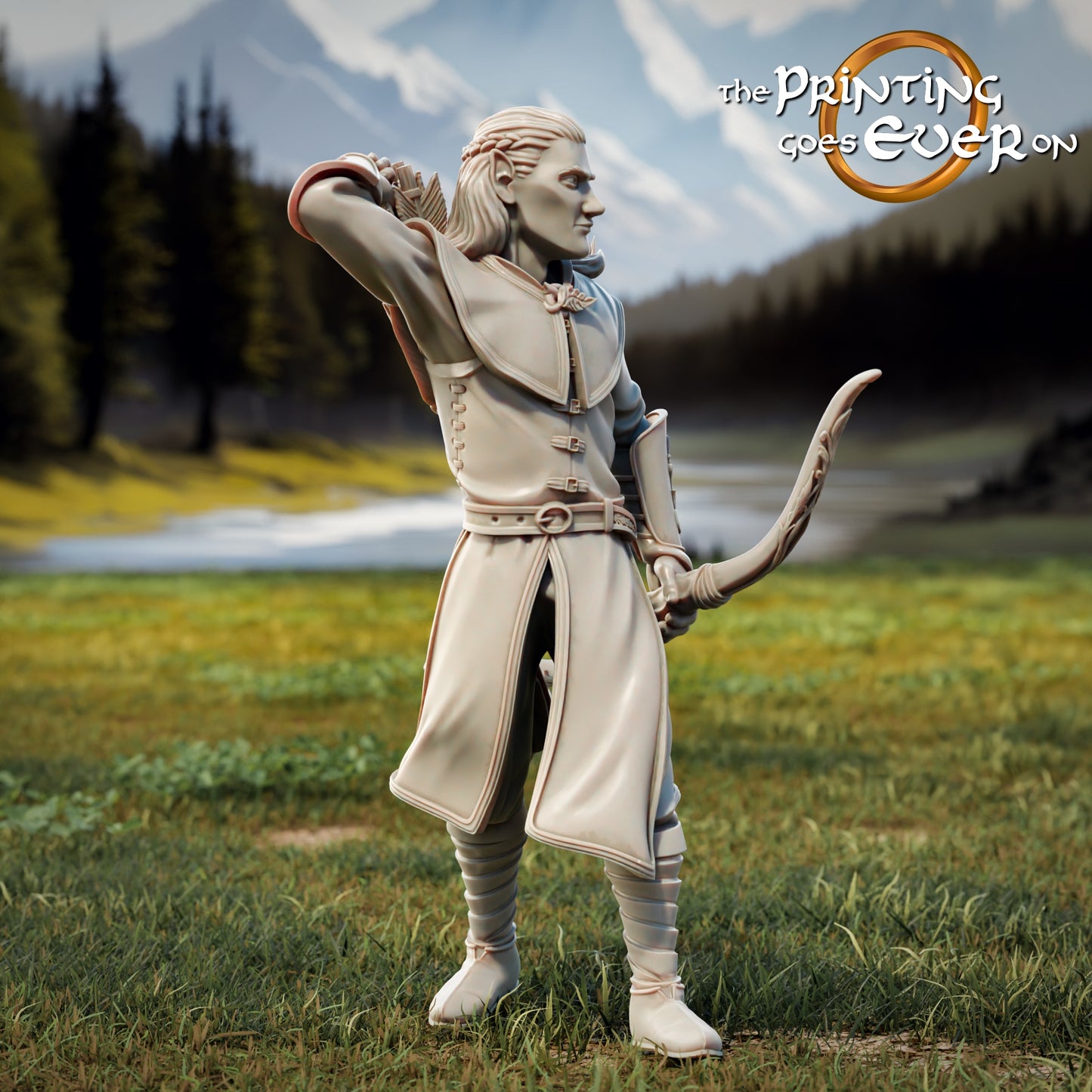 Photo de produit Tabletop 28mm The Printing Goes Ever On (TPGEO) 0: 9 Héros en pose de marche Remasterisé : Compagnons humains, elfes, nains et hobbits - Voyageur