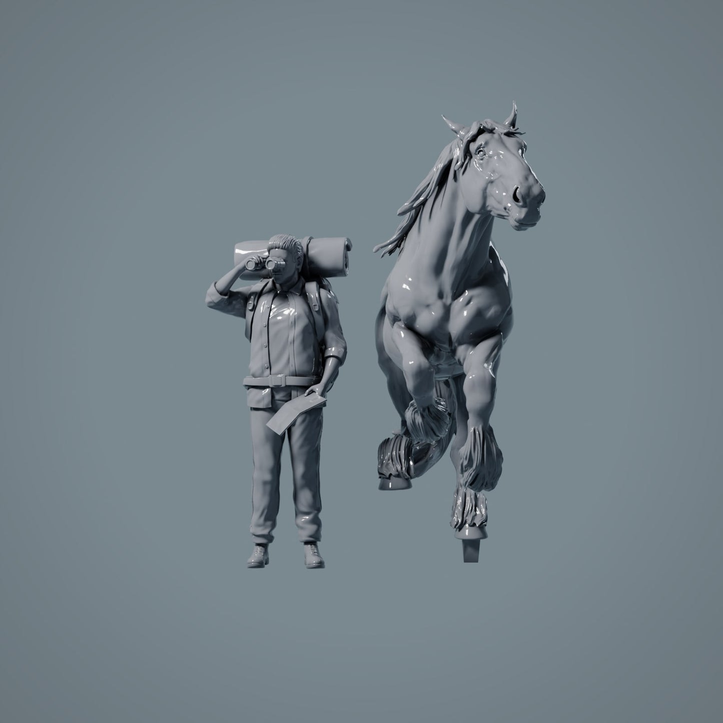 Figur d'animal de ferme : cheval courant - Suffolk Punch (a009)