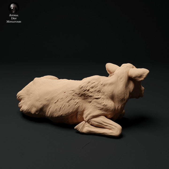 Photo de produit Figurine d'animal Diorama, modélisme : 0 : Figurine d'animal de ferme : veau couché - Vache Red Devon