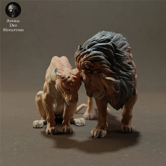 Photo de produit Figurine d'animal Diorama, modélisme : 0 : Lion et lionne - Animaux de la savane