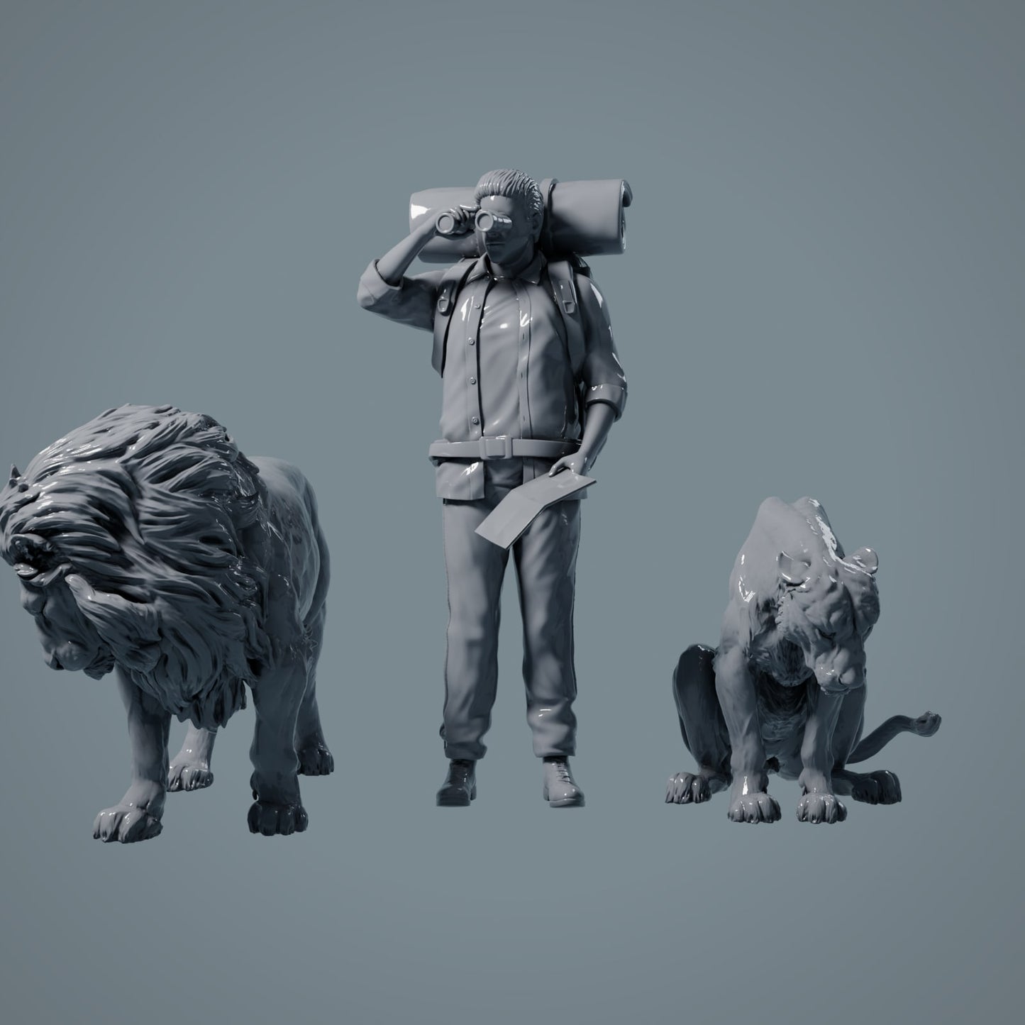 Lion et lionne - Animaux de la savane (23_02_13)