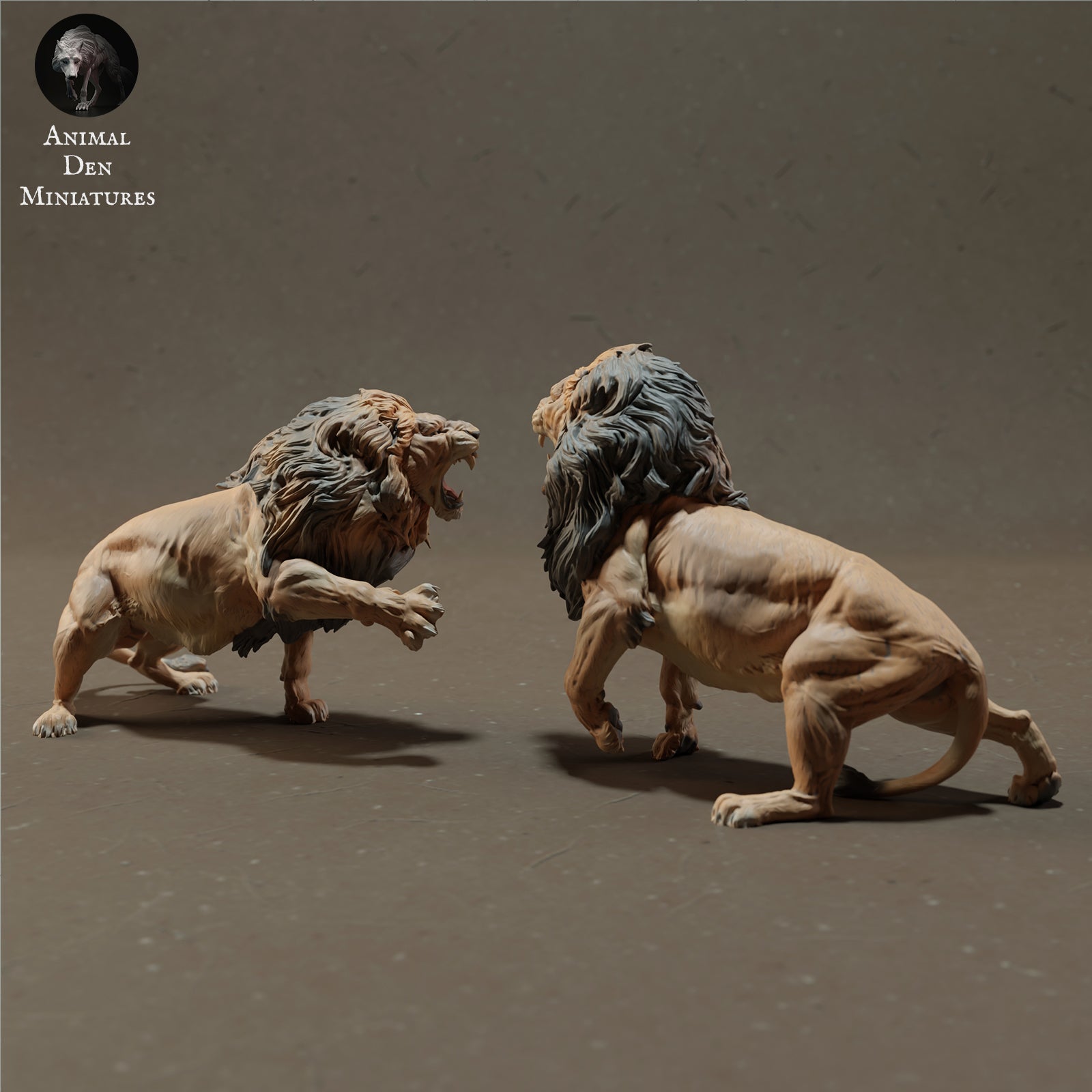 Photo de produit Figurine d'animal Diorama, modélisme : 0 : Lions en train de se battre - Animaux de la savane